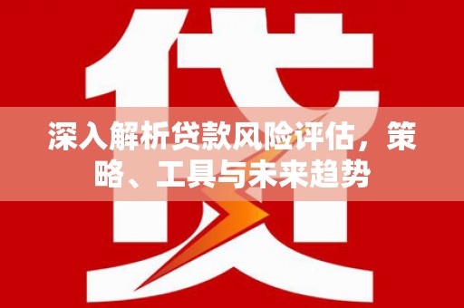 新竹深入解析贷款风险评估，策略、工具与未来趋势