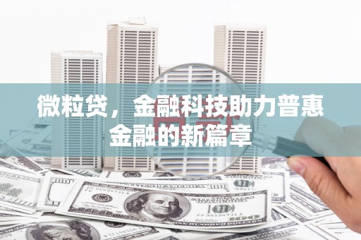 新竹微粒贷，金融科技助力普惠金融的新篇章