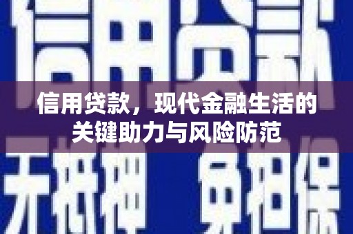 新竹信用贷款，现代金融生活的关键助力与风险防范