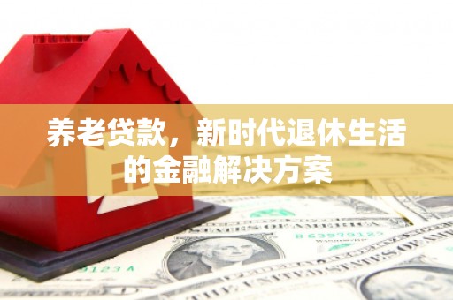 新竹养老贷款，新时代退休生活的金融解决方案