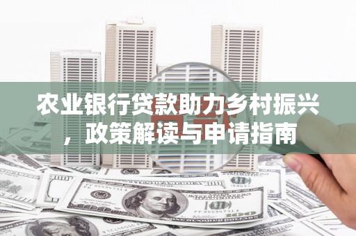 新竹农业银行贷款助力乡村振兴，政策解读与申请指南