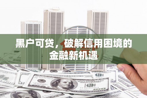 新竹黑户可贷，破解信用困境的金融新机遇